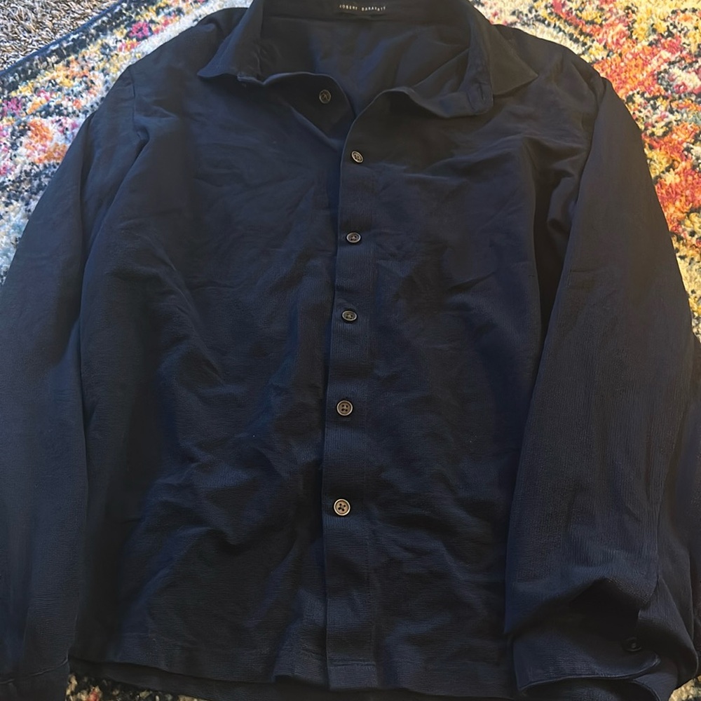 Robert Baraket Navy Button Shirt